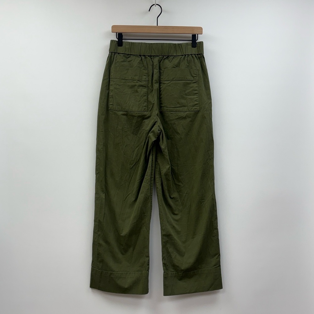 Everlane Olive Green High-Rise Wide-Leg Trousers - Picture 7 of 10